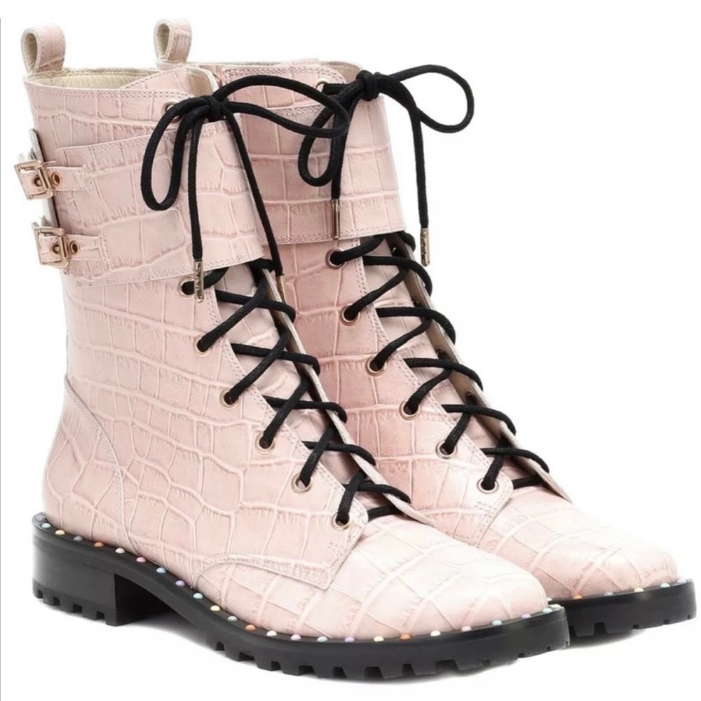 Pink Combat Boots - image 1